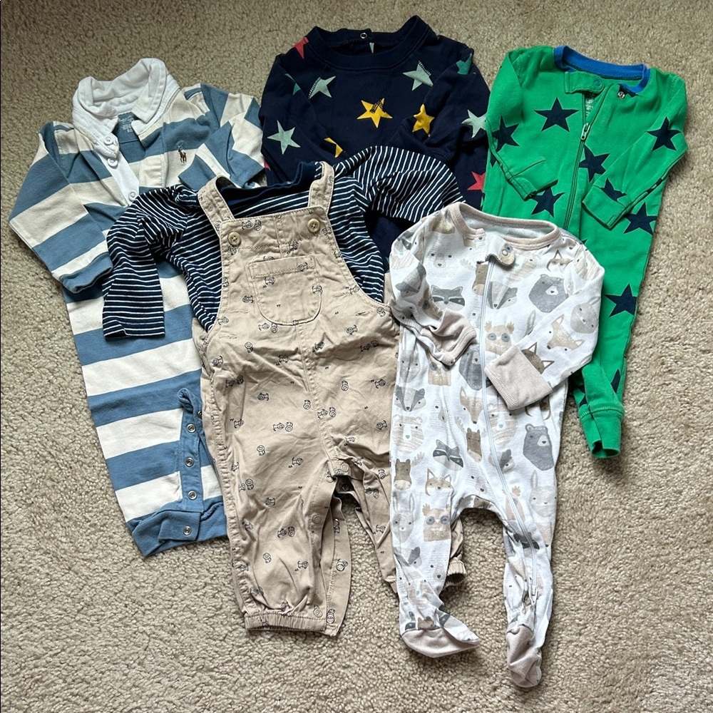 3-6 month bundle rompers and sleepers